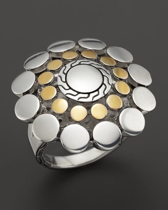 John Hardy Dot Gold and Silver Small Round Ring
