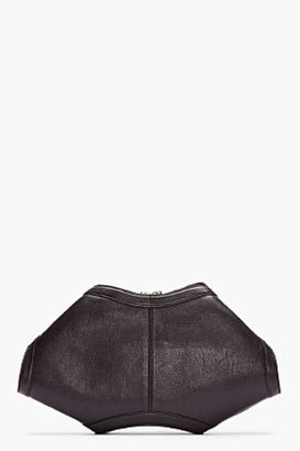 Alexander McQueen Black Leather De Manta City Clutch