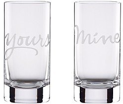 Kate Spade Two of a Kind Mine & Yours Highball Glasses, Set of 2