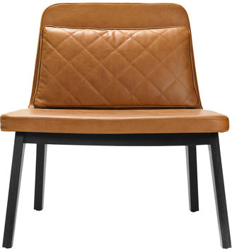 Houseology addinterior LEAN Chair Cognac Leather - Black Oak Legs & Cognac Cushion