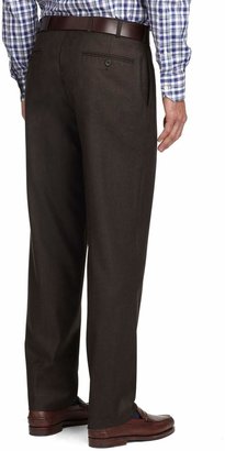 Brooks Brothers Fitzgerald Fit Plain-Front Flannel Dress Trousers
