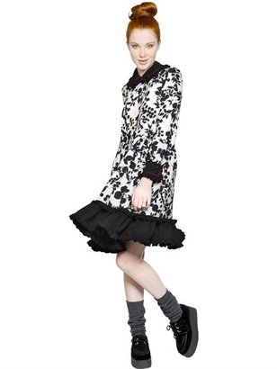 I'M Isola Marras Floral Printed Viscose Cady Ruffle Dress