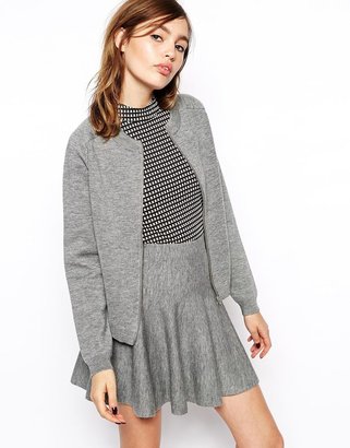 ASOS Co-ord Bomber Cardigan In Structured Knit