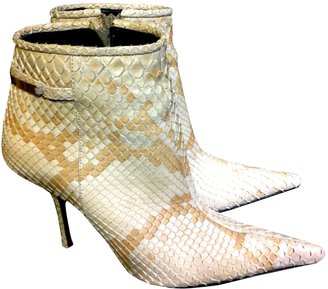 Versace GIANNI Yellow Ankle boots