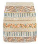 Dorothy Perkins Womens True Decadence Multi Sequin Detail Mini Skirt- Multi Colour