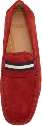Bally Wabler Suede Driver, Red