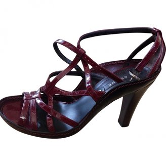 Celine Burgundy Patent leather Sandals
