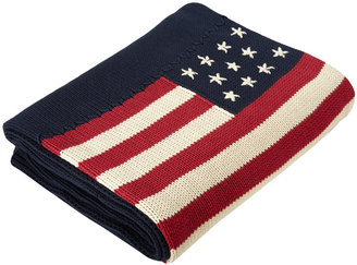 Ralph Lauren Home Flag Knit Navy Throw