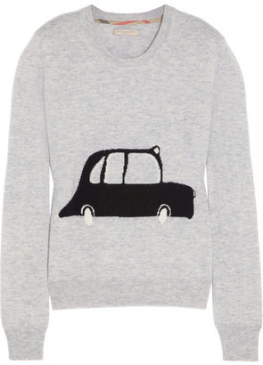 Burberry Taxi-intarsia wool and cashmere-blend sweater