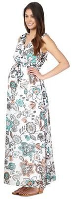 Red Herring Maternity Ivory floral maternity maxi dress