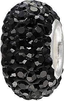 JCPenney FINE JEWELRY Forever Moments Black Crystal Charm Bracelet Bead