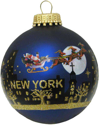 Kurt Adler NY Santa Skyline Painted Ball Ornament