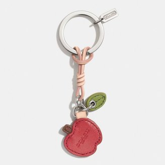Coach Leather Apple Key Ring