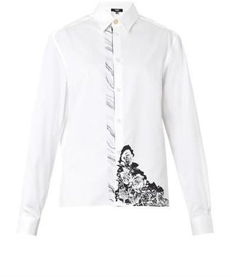 Versace ANTHONY VACCARELLO X VERSUS Rose-print cotton shirt