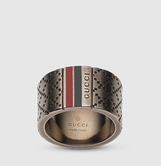 Gucci Wide Ring With Diamante Motif