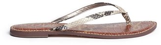 Sam Edelman Gracie snakeskin-effect flip-flops