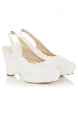 Stella McCartney Canvas & Faux Leather Wedge Sandals
