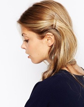 ASOS Limited Edition Open Bar Hair Clips - gold
