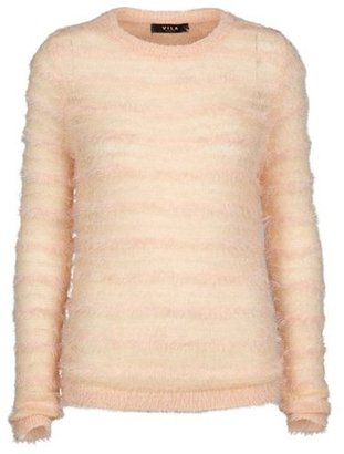 Vila Long-Sleeved Round Neck Sweater