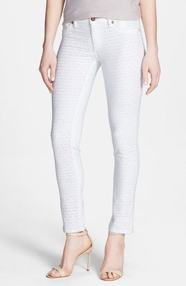 DL1961 'Angel' Eyelet Front Skinny Ankle Jeans (Abbey)