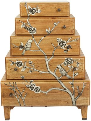 Le Mieux Living by Christiane Lemieux Grey Blossom stacked chest