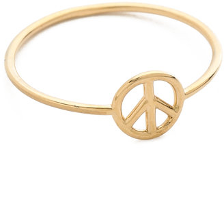 Aurélie Bidermann 18k Gold Peace Ring