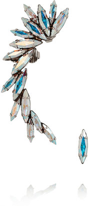 Swarovski Ryan Storer Oxidized silver-plated crystal earrings