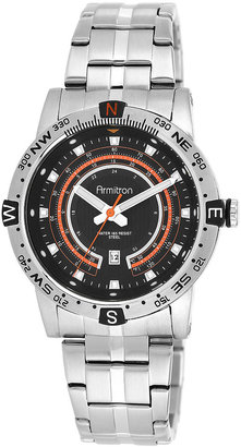 JCPenney Armitron All-Sport Mens Black Dial Stainless Steel Compass Watch