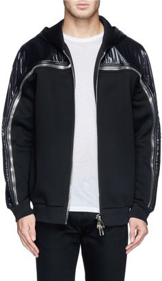 Givenchy Nylon and bonded jersey zip hoodie