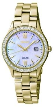 Seiko Ladies gold mother of pearl dial watch