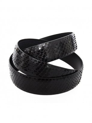 Raf Simons Textured Leather Velcro Belt Black