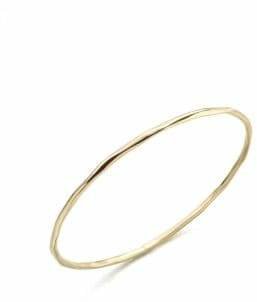 Ippolita Glamazon Sculptural Metal 18K Yellow Gold Thin Bangle Bracelet