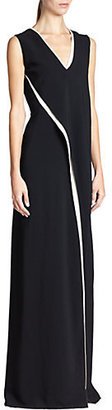 Reed Krakoff Asymmetrical Bicolor Gown