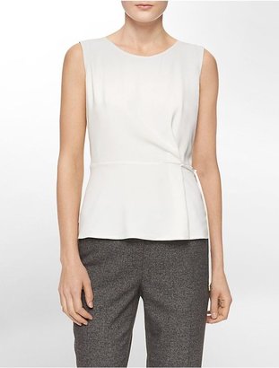 Calvin Klein Womens Side Tie Sleeveless Top Shirt