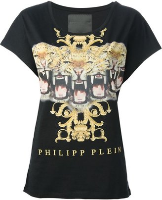 Philipp Plein baroque jaguar print T-shirt