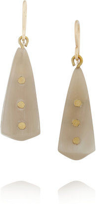 Ashley Pittman Doa horn and bronze earrings