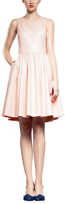 Pink Tartan Sleeveless Gathered Dress