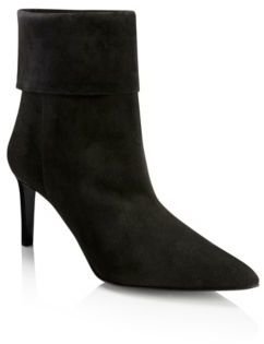 HUGO BOSS 'Slima' - Suede Pointy Toe Ankle Boots