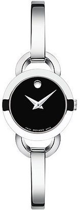 Movado Rondiro Mini Stainless Steel Bangle Bracelet Watch/Black
