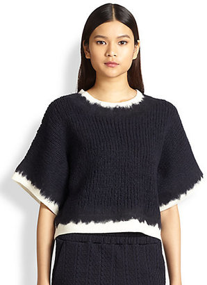 3.1 Phillip Lim Frayed-Effect Boxy Sweater