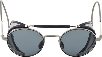 Thom Browne Grey & Navy TB-001 Cage Sunglasses