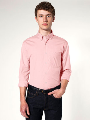 Oxford Pinpoint Long Sleeve Button-Down with Pocket