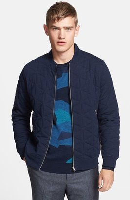 Paul Smith Quilted Wool Baseball Jacket