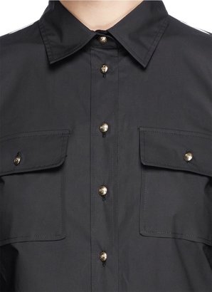 Emilio Pucci Stripe chiffon back poplin shirt