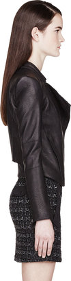 Helmut Lang Black Pebbled Leather Wither Jacket