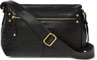 JCPenney Great American Leatherworks Croco-Embossed East/West Crossbody Bag