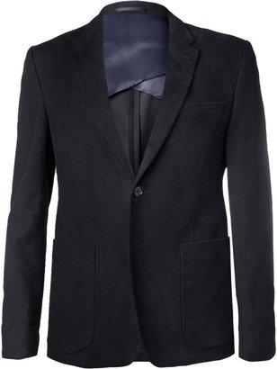 Acne Studios Black Stan J Slim-Fit Moleskin Suit Jacket