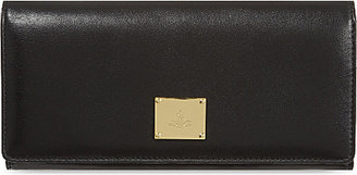 Vivienne Westwood Brompton plaque flapover wallet