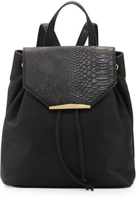 Sloane Danielle Nicole Small Faux-Leather Backpack, Black