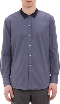 Lanvin Knitted-Collar Shirt